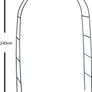 Large 2.4M Black Metal Garden Arch Heavy Duty Strong Tubular Arbour For Roses Climbing Plants Support Archway garden Decoration Image 2