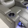 Titan Plus 3+2 Dark Grey Leather Recliner Sofa Set Image 7