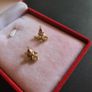 Gold Tone Prince Inspired Stud Earrings Musician Legend Prince Roger Nelson Symbol Earrings | Purple Rain Image 5