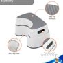 Toilet Stool Squat Adult, Bathroom Stool Heavy Duty, Anti Slip Toilet Step for Bathroom, Toddler Step for Kids Image 5