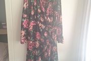 floral wrap dress