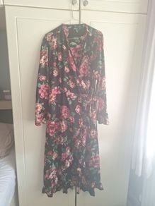 floral wrap dress