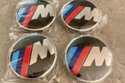 4x BMW Black MSPORT Wheel Centre Hub Badge 68mm