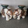 Pair of large vintage ceramic elephant plant holders Image 5