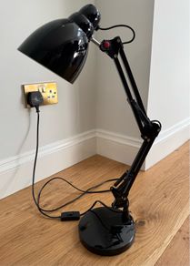 Lucide black study/desk lamp