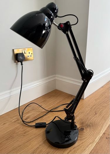 Lucide black study/desk lamp