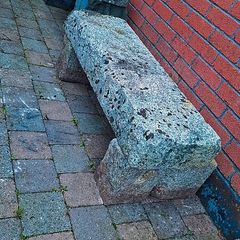 Architectural salvage natural stone benches