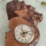 Unique redwood burl hand-crafted clock Wall or Mantel Clock Image 6