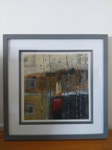 Candle in the Rain Original Framed Painting
