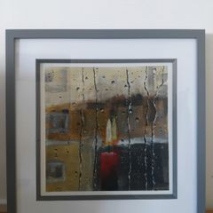 Candle in the Rain Original Framed Painting