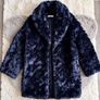 Gorgeous MANGO Size Xs-S faux fur coat in a deep navy shade with a super plush, textured finish. Image 2