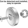 2 Pack Industrial Magnet, Neodymium Magnet with Eye Bolts, Heavy Duty Magnet Fishing for Hanging, Hoisting, Retrieving in River and Salvage Image 5