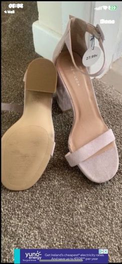 sandals dusky pink size 41(8) new look