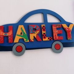 Wooden name sign