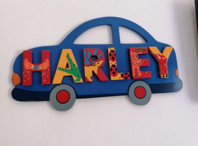 Wooden name sign