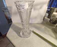 Lovely Bohemian Crystal Vase.
