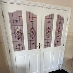 Internal Wooden Doors variety white glass 80X32
