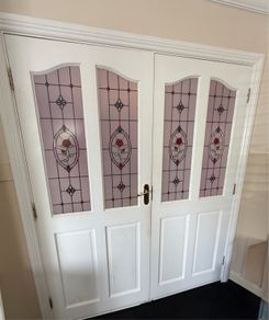 Internal Wooden Doors variety white glass 80X32