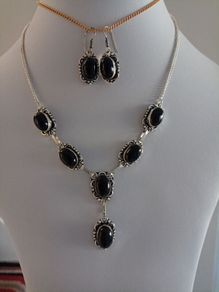 Gemstone Necklace & Earrings Set