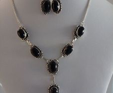 Gemstone Necklace & Earrings Set