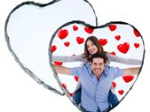 Personalised Photo Slate 20 x 24cm Heart shape valentines day gift present