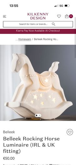 Beleek Rocking Horse Nightlight