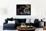 Title: Depths. Abstract painting by artist Helen Mathews