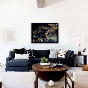 Title: Depths. Abstract painting by artist Helen Mathews