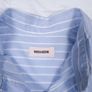 Zadig & Voltaire Blue White Striped Graphic Button-Up Tais Raye Tag Shirt Size XS Image 2