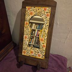 Vintage Hand made Wall Key Holder with Mirror