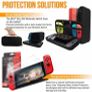 Accessory Bundle Kit designed for Nintendo Switch Accessories Geeks and OLED console users Case and Screen Protector, Joycon Grips and Wheels for enhanced games Image 4