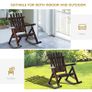 Fir Wood Outdoor Adirondack Rocking Armchair Brown (FREE SHIPPING) Image 3