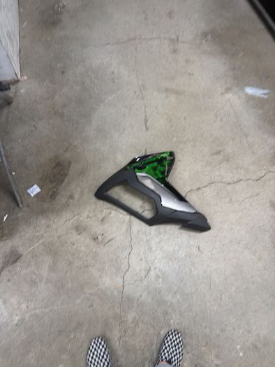 Kawasaki Versys 650 tank cowling in black for models from 2022 to 2024