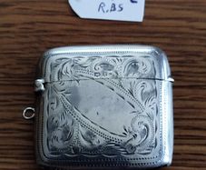 Authentic Antique Edwardian Sterling Silver Vesta Case (1918)