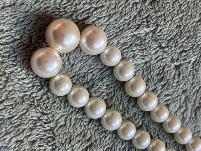 Vintage Chunky Faux Pearl Necklace
