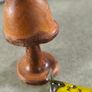 Small Second Hand Turned Wood Mushroom Shaped Ornament Image 5