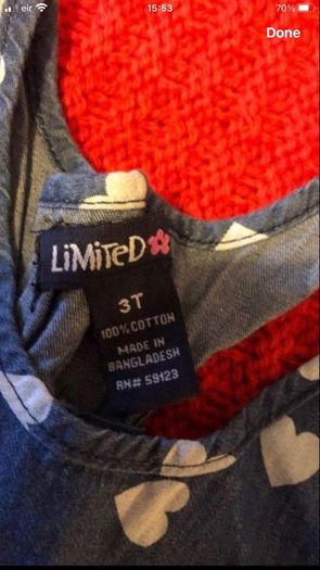 Girls shorts suit age 3