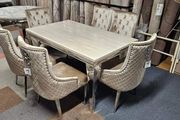 New Marble Dining Table With Knockers Chairs