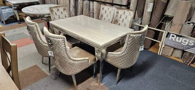 New Marble Dining Table With Knockers Chairs