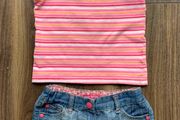 Girls Shorts and 2 Vest Tops: 4-5yrs