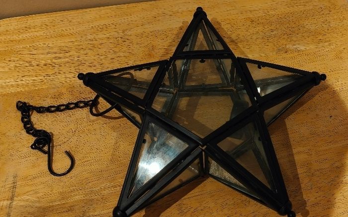 Glass Star Candle Holder