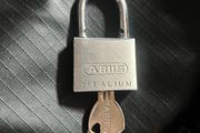 Abus titalium Keyed Padlock, Keyed Different, Aluminium, Silver, 60mm Width, Weatherproof
