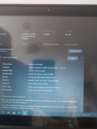 Lenovo ThinkPad T440 | Intel i5-4300U | 8GB RAM | 256GB Kingston SSD | Windows 10 Home