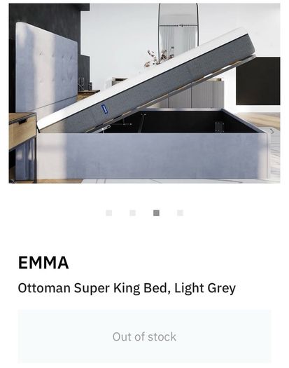 Emma Super King Ottoman bed