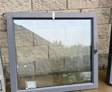 Grey Aluminum Double Glazed Window