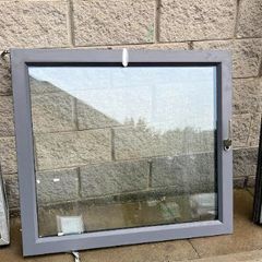 Grey Aluminum Double Glazed Window