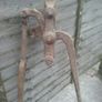 Old cast iron wall mounted hand water pump Image 3