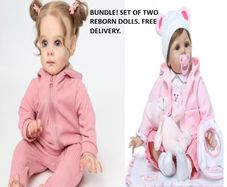 Reborn Dolls Baby Doll Bundle Set of Two Realistic