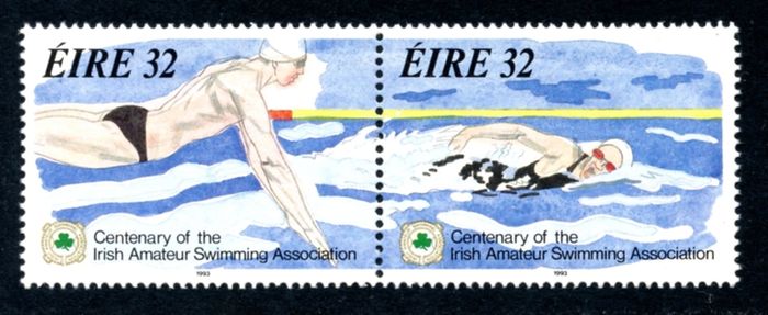 Ireland 1993 - Scott # 899-900 Centenary of the Irish Swimming Association Complete Set - Mint Never Hinged