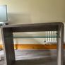 Grey Console Table with glass shelf Image 3